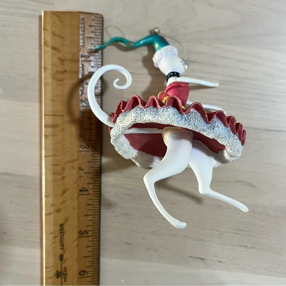 White Cat Ballerina Ornament